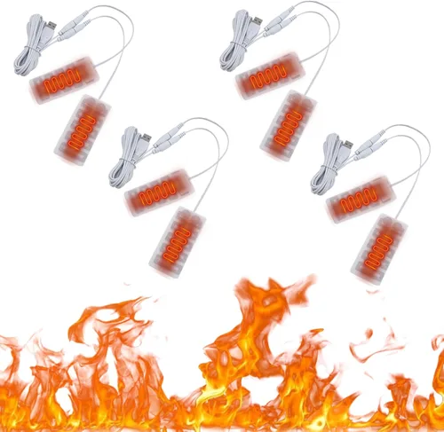 Miniatura 11 de Almohadilla calentadora de guantes eléctricos, almohadilla térmica portátil, almohadilla térmica recargable por USB, forro de guantes de fibra