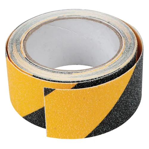Performance Tool W514 - Cinta de agarre negra y amarilla de 2 pulgadas x 16 pies, cinta antideslizante resistente para escaleras, seguridad,