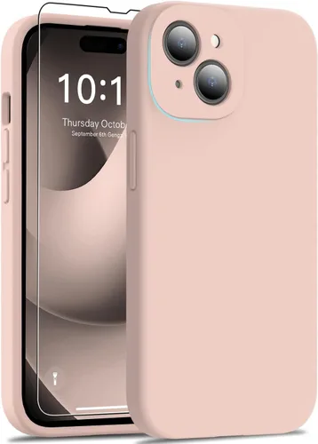 Miniatura 64 de DEENAKIN Funda de silicona compatible con iPhone 12 con protector de pantalla, mejora la protección de la cámara, funda protectora suave y flexible