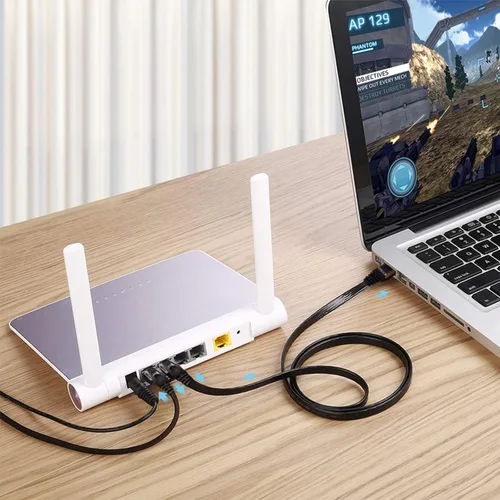 Miniatura 9 de BUSOHE Cable Ethernet Cat 8 de 30 pies, cable de parcheo de red de Internet plano de alta velocidad de 40 Gbps 2000 MHz Cat8, cable LAN blindado