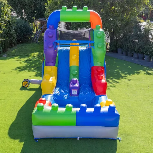 Miniatura 3 de HeroKiddo Tobogán acuático inflable de 12 pies con piscina, 22 pies de largo, vinilo de PVC 100% de grado comercial, diversión reforzada en húmedo