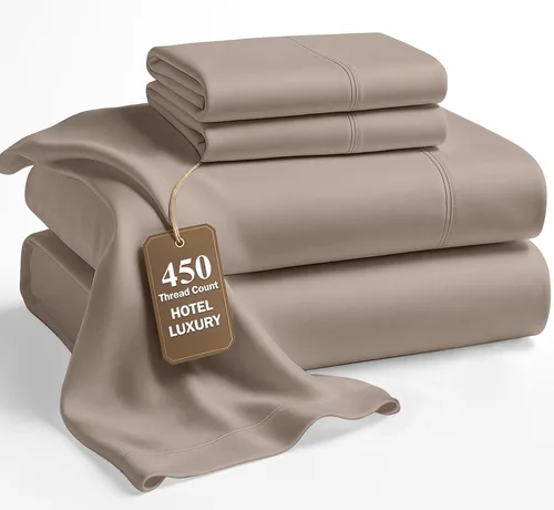 Miniatura 10 de LANE LINEN - Sábanas tamaño Split King para cama ajustable, 450 hilos, 100% algodón, 2 sábanas bajeras individuales XL, con bolsillo profundo, 05
