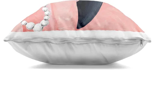 Miniatura 2 de Stupell Industries Flamingo - Almohada con estampado de bolsa de playa para interiores, 18 x 18 pulgadas, color rosa