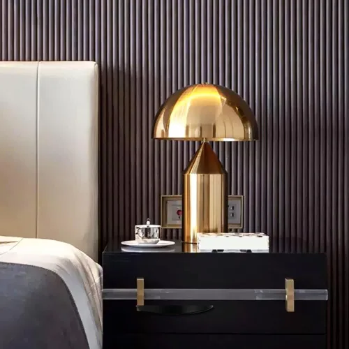 Miniatura 6 de Lámpara de mesita de noche en forma de hongo Meefad, lámpara de mesa moderna con base pesada, luz nocturna en forma de cúpula, lámpara de acento