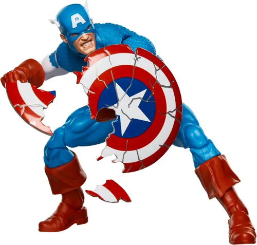 Miniatura 4 de Marvel Legends Series Capitán América, Avengers Retro Marvel Comics Secret Wars Figura de acción coleccionable de 6 pulgadas con escudo