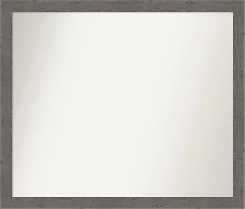Miniatura 209 de Amanti Art Espejo de baño gris para sobre el fregadero, 31 x 48 pulgadas, espejo de tocador rectangular estrecho de color gris, marco de madera