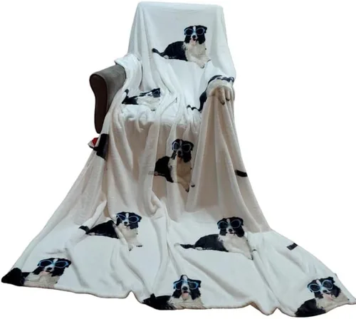 Manta de forro polar de gran tamaño de 60 x 80 pulgadas, ultra suave y acogedora franela duradera de 350 GSM, sin desprendimiento, apta para todas