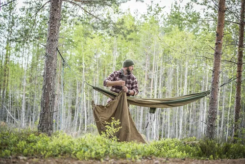 Miniatura 6 de Helikon-Tex Swagman Roll - Poncho militar multiusos - Poncho de emergencia, manta y chaqueta Woobie Camuflaje de noche del desierto