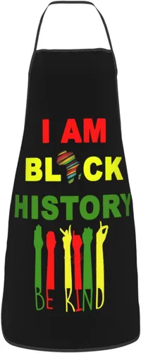 Miniatura 9 de I Am Black History Mes Delantal Ajustable Adulto Chef Cocina Babero Para Cocinar Hornear