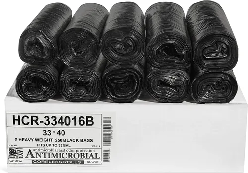 Miniatura 22 de Aluf Plastics Bolsas de basura de alta densidad, 10 galones, 1000 unidades, 6 micrones (eq), 24" x 24", transparentes, para baño, oficina