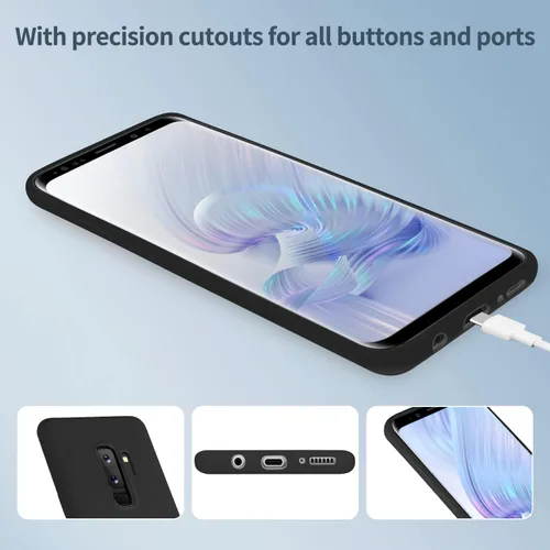 Miniatura 5 de Funda para Galaxy S9 Plus, silicona líquida, delgada, suave, TPU, protección de cuerpo completo, a prueba de golpes, para Galaxy S9 Plus de 6.2