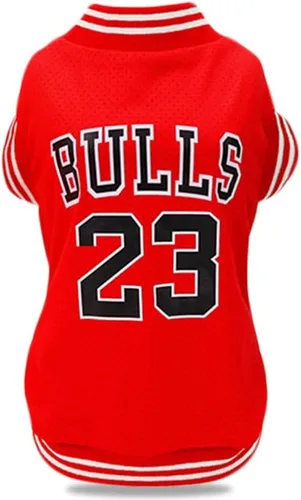 Miniatura 12 de Ropa para perros Camiseta transpirable de malla de baloncesto, ropa para mascotas, ropa deportiva para cachorros, camisa para perros de moda de Rojo