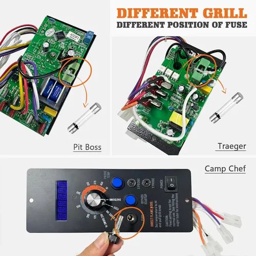 Miniatura 3 de Fusible de repuesto de 5A 250 V para parrillas de pellets Pit Boss, Traeger, Camp Chef, Green Mountain y Z Grill (10 unidades)