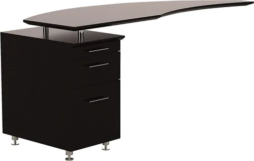 Miniatura 4 de Mayline MNRTPLLGS Medina 63" W Retorno izquierdo para usar con escritorios, se vende por separado, laminado de acero gris