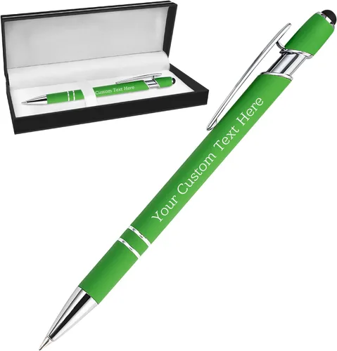 Miniatura 32 de Bolígrafos personalizados personalizados con grabado gratuito a granel con mensaje de nombre, bolígrafos personalizados para negocios, oficina