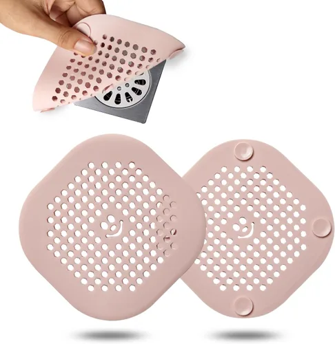 Miniatura 13 de Protector de silicona para cubrir drenaje de ducha, bañera, cocina, baño, recoge restos de cabello, paquete de 2, color negro