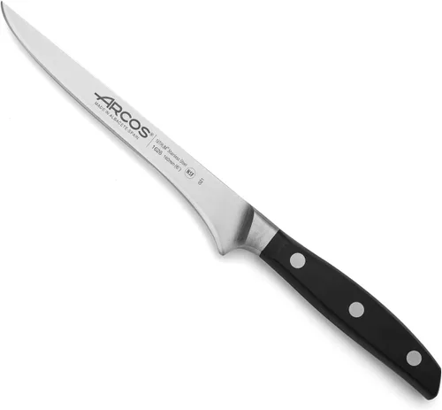 Arcos Cuchillo deshuesador de acero inoxidable nitrum de 6 pulgadas y hoja de 6.299 in. Cuchillo de carnicero profesional para cortar huesos de