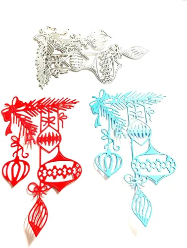 Miniatura 12 de Troqueles para álbum de recortes, troqueles de metal de Navidad para hacer tarjetas, plantilla de perforación para manualidades de papel, plantillas