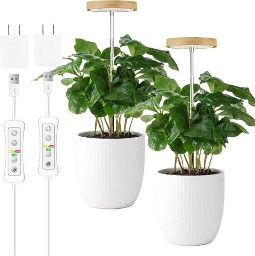Miniatura 29 de yadoker Luz de cultivo de plantas, luz LED de espectro completo para plantas de interior, altura ajustable, temporizador automático, bajo voltaje