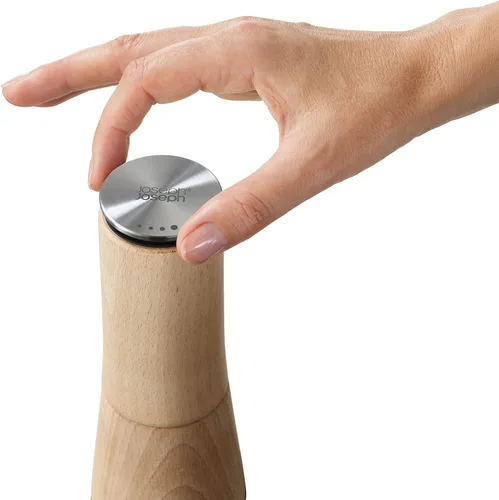 Miniatura 2 de Joseph Joseph 20191 Milltop Madera Molinillo de cocina sin derrames para sal, Madera Beech Wood