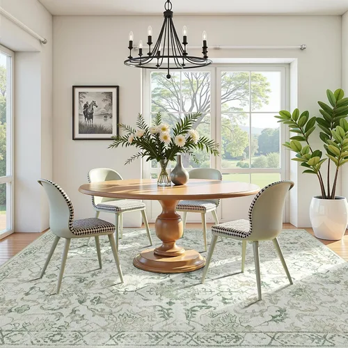 Miniatura 41 de Alfombra de área pequeña de 2 x 3 pulgadas, color beige, para entrada, baño, cocina, antideslizante, de pelo bajo, lavable, moderna alfombra bohemia