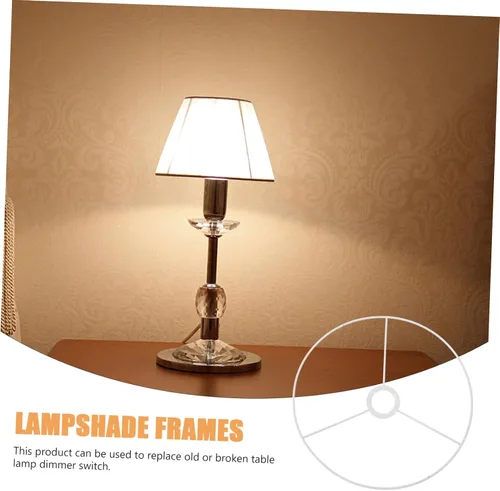 Miniatura 8 de LABRIMP Elegante marco de pantalla redonda adecuado para lámpara colgante de lámpara blanca