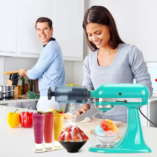 Miniatura 6 de Accesorio de hielo de afeitar para batidora de pie KitchenAid, con 8 moldes para batidoras de pie KitchenAid, accesorio de afeitadora de hielo