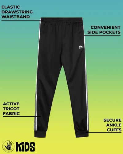 Miniatura 2 de Body Glove Pantalones deportivos para niños Paquete de 4 pantalones deportivos básicos de tricot (talla 8-18)