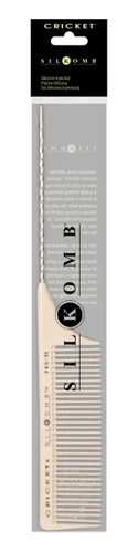 Miniatura 4 de Cricket Silkomb Pro-55 Peine de cola de rata de diente ancho profesional para estilista para burlas, seccionar, separar, elevar, tejer, peinar