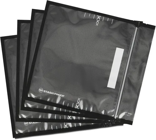 Miniatura 7 de Bolsa de almacenamiento de sellado al vacío y cierre de cremallera de 11 x 12 pulgadas (negro y transparente) (100 unidades) bolsas de polietileno