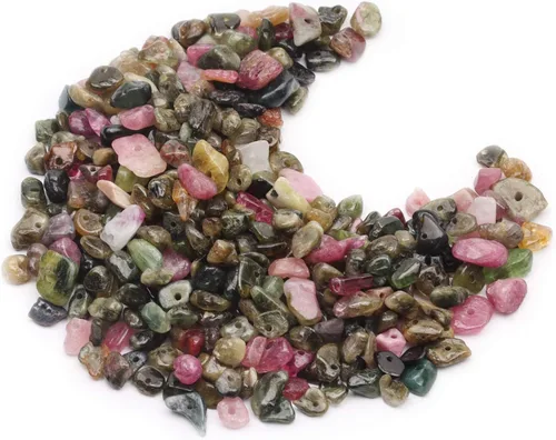 Miniatura 36 de 500 cuentas de piedra natural con virutas naturales, citrino de 0.317 a 0.315 pulgadas, piedras preciosas irregulares de cristal curativo, cuentas