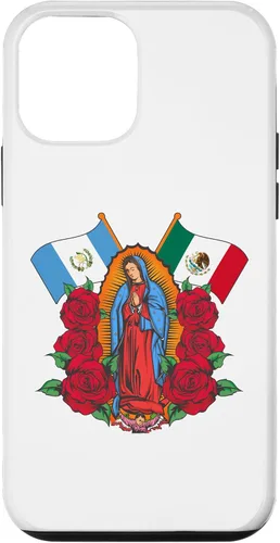 Miniatura 16 de Funda para iPhone 13 Pro Max Virgen de Guadalupe con bandera de Guatemala y México