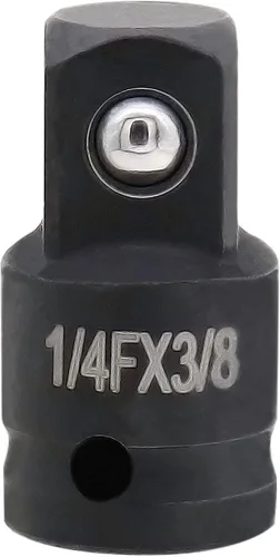 Adaptador de enchufe de impacto y reductor de 1/4 de pulgada F a 3/8 pulgadas M, convertidor de acero cromado y molibdeno para construcción de