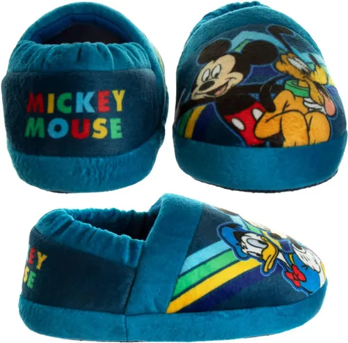 Miniatura 5 de Disney Boys Mickey Mouse Slippers Cozy Plush Fuzzy Slippers Non-Slip, Non-Skid Slippers for Boys (ToddlerLittle Kid)