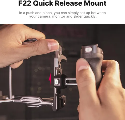 Miniatura 2 de FALCAM F22 - Mango de liberación rápida, empuñadura lateral de la cámara, convertir rosca de 1/4 pulgadas a sistema QR F22, accesorio de grabación