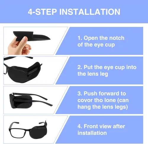 Miniatura 5 de 12 parches para ojos para adultos y niños, reutilizables, suaves, para un solo ojo izquierdo, para tratar la ambliopía perezosa y el estrabismo