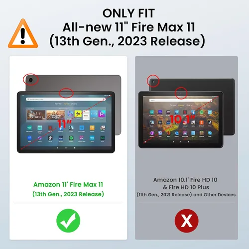 Miniatura 2 de MoKo Funda compatible con tablet Amazon Kindle Fire Max 11 (13ª generación, versión 2023) de 11 pulgadas, funda delgada de piel sintética