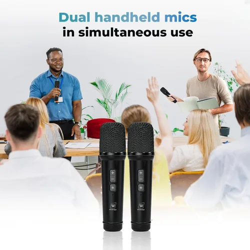 Miniatura 3 de WinBridge S90 - Micrófono portátil y sistema de micrófono Bluetooth con altavoz, amplificador de voz de 30 W, sistema PA con 2 micrófonos