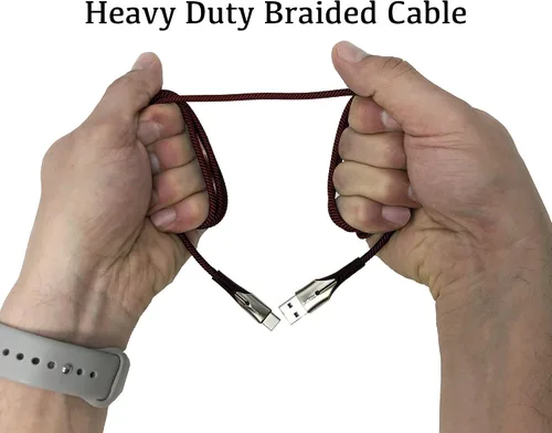 Miniatura 8 de AGOZ Cable USB C tipo 3A de 6 pies con cargador rápido de luz LED compatible con Samsung Galaxy S26 S25 S24 S23 S22, A15 A16 A17 A34 A36 A54, Z Fold