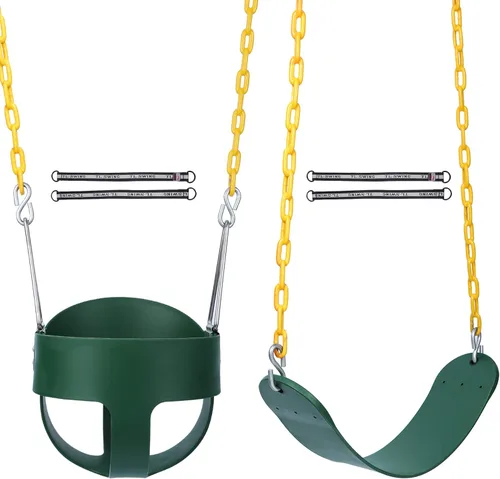 RedSwing Columpio de Cubo Completo de Respaldo Alto con Combo de Asiento de Columpio de Servicio Pesado (Triángulo y Chain Dip), Correas de Árbol