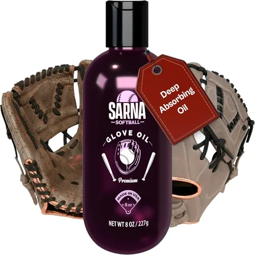 Miniatura 7 de SARNA BASEBALL Glove Oil for Softball & Baseball Gloves, 8 Oz – Lanolin-Based Formula, Helps Soften Leather & Prevents Cracking – Game-Ready Glove