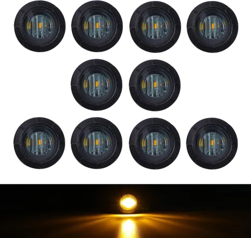 Miniatura 11 de TMH 60 piezas de 3/4 pulgadas 20 ámbar + 20 rojas + 20 blancas luz 3 LED marcadores de separación luces indicadoras de marcador lateral mini