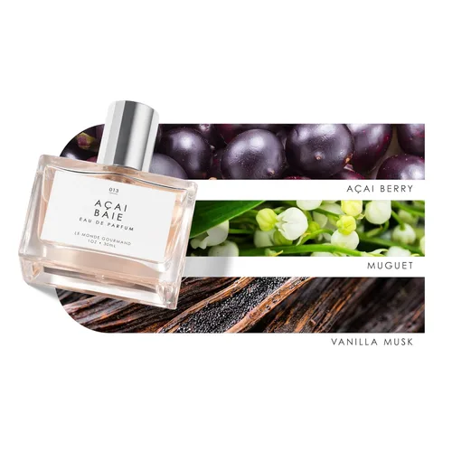 Miniatura 4 de Le Monde Gourmand Açai Baie Eau de Parfum - 1 fl oz (30 ml) - Notas de vainilla, bayas y lirio del valle