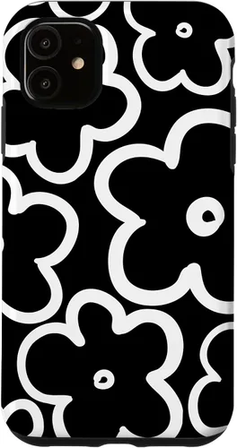 Miniatura 8 de Cute Flower Pattern Large Wildflower Black and White Floral Case for iPhone 17