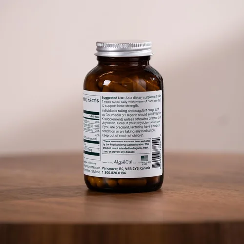 Miniatura 11 de AlgaeCal Plus - Suplemento de calcio, algas rojas naturales a base de plantas con vitamina D3 + K2, magnesio, boro y oligominerales, aumenta
