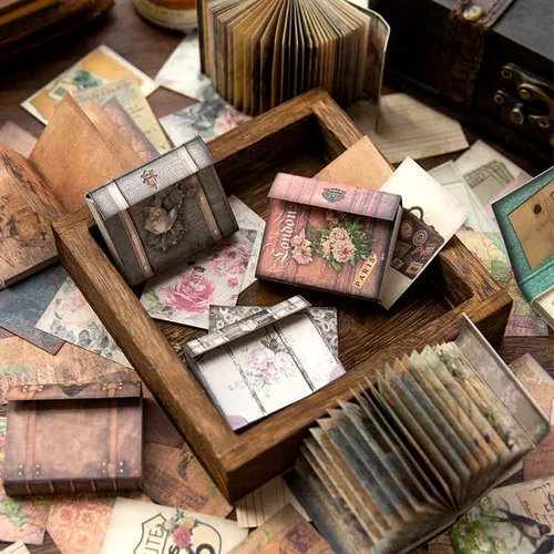 Alideco 480 piezas de papel de álbum de recortes vintage, páginas de libros vintage, papel de álbum de recortes para suministros de diario, papel
