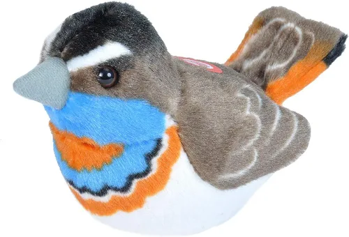 Wild Republic Pájaros, Felpa Europea Bluethroat, auténtico sonido de pájaro, animal de peluche, juguetes para pájaros, regalos para niños, Birders 5