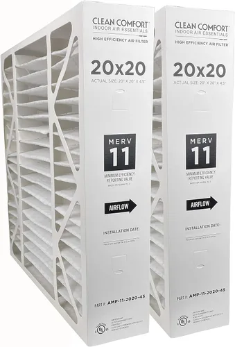 Clean Comfort AMP-11-2020-45 - Filtro de aire multimedia de 20 x 20 x 4.5 pulgadas, MERV 11 (paquete de 2)