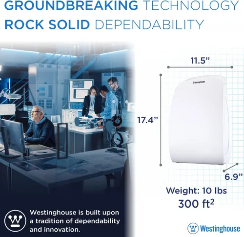 Miniatura 3 de Westinghouse Purificador de aire True HEPA 1701, purificadores de aire de grado médico con tecnología NCCO para el hogar, elimina alérgenos, caspa