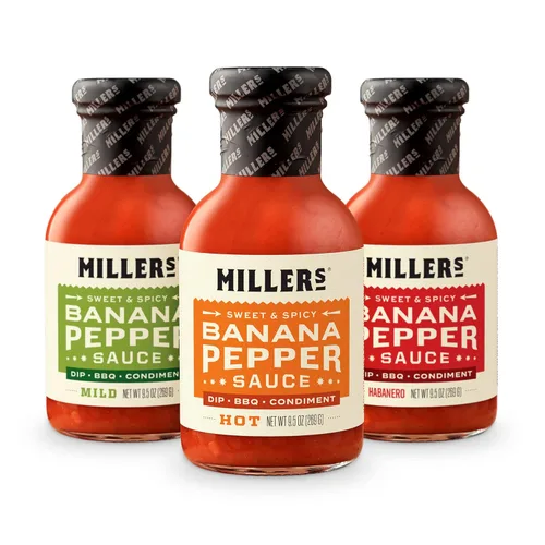 Miniatura 4 de Miller's Mustard- Salsa picante de plátano y mostaza roja, salsa picante de plátano y pimienta, el mejor uso para alitas de pollo, hamburguesas